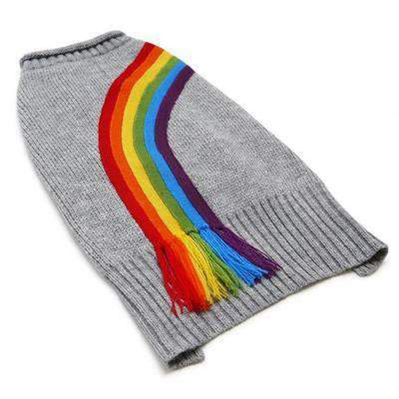 Rainbow Turtleneck Sweater, Pet Clothes, Furbabeez, [tag]