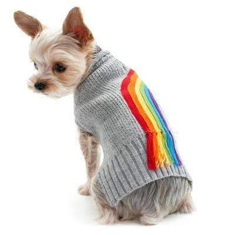 Rainbow Turtleneck Sweater, Pet Clothes, Furbabeez, [tag]