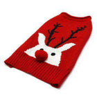 Red Nose Reindeer Dog Sweater, Pet Clothes, Furbabeez, [tag]
