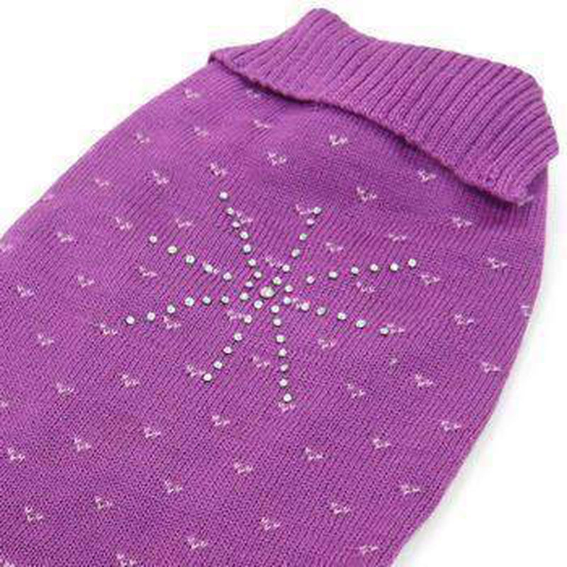 Rhinestone Snowflake Dog Sweater Dress, Pet Clothes, Furbabeez, [tag]