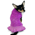 Rhinestone Snowflake Dog Sweater Dress, Pet Clothes, Furbabeez, [tag]