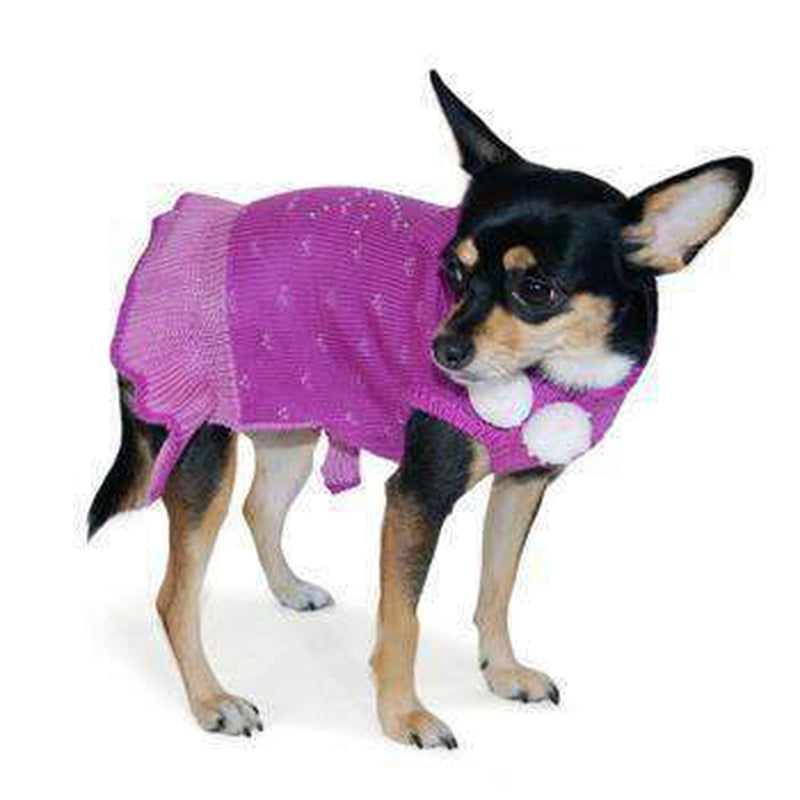Rhinestone Snowflake Dog Sweater Dress, Pet Clothes, Furbabeez, [tag]
