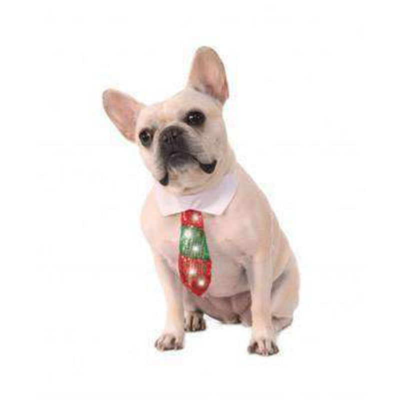 Rubies Reversible Holiday Light Up Necktie, Pet Accessories, Furbabeez, [tag]