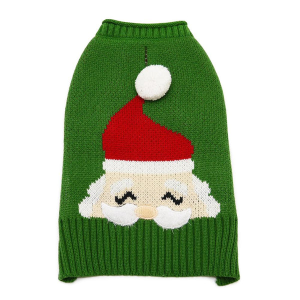 Santa Face Dog Sweater, Pet Clothes, Furbabeez, [tag]