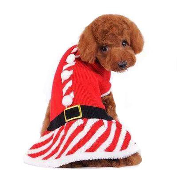 Santa Girl Sweater Dress, Pet Clothes, Furbabeez, [tag]