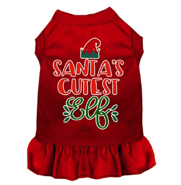 Santa's Cutest Elf Dog Dress, Pet Clothes, Furbabeez, [tag]