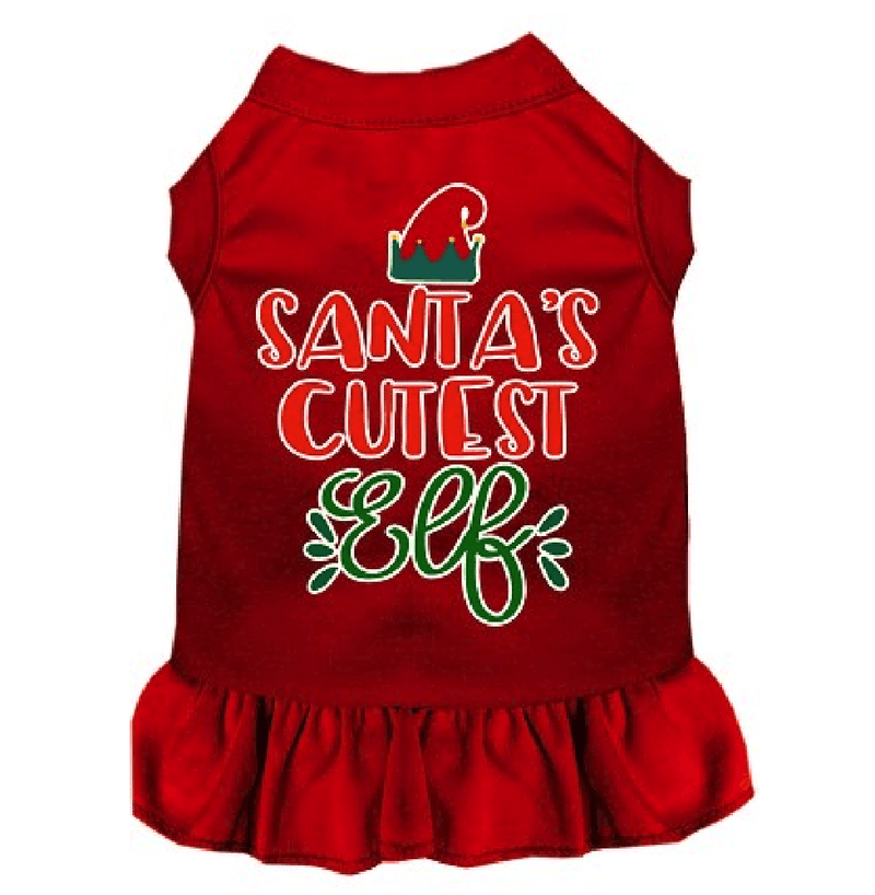 Santa's Cutest Elf Dog Dress, Pet Clothes, Furbabeez, [tag]
