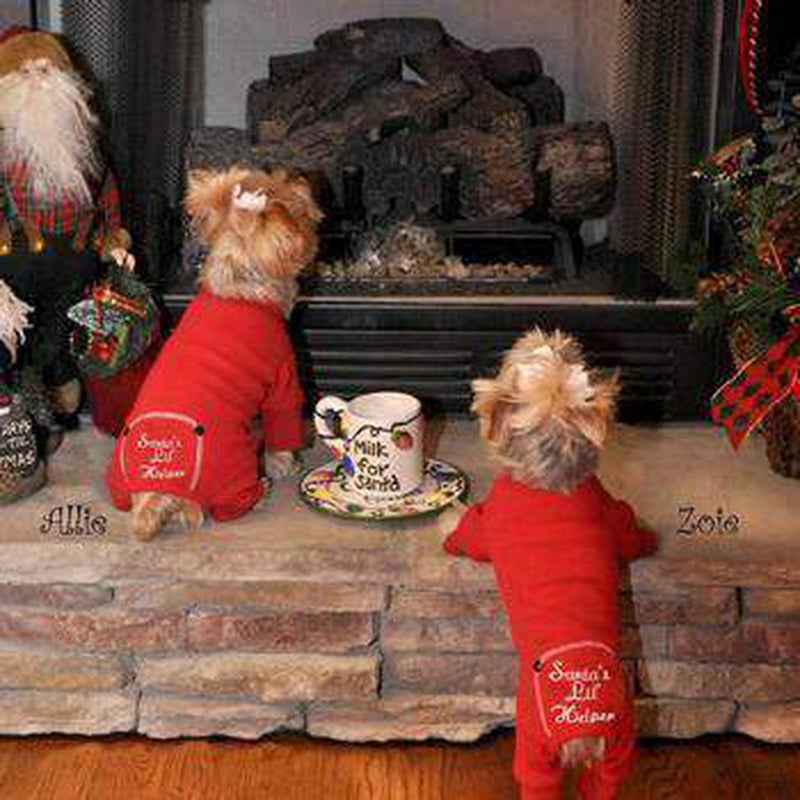 Santa's Lil Helper Dog Pajamas, Pet Clothes, Furbabeez, [tag]