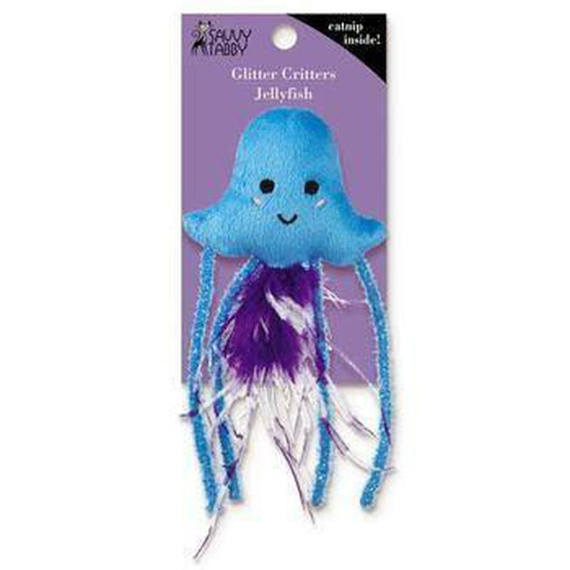 Savvy Tabby Glitter Critters Cat Toy - Jellyfish, Pet Toys, Furbabeez, [tag]