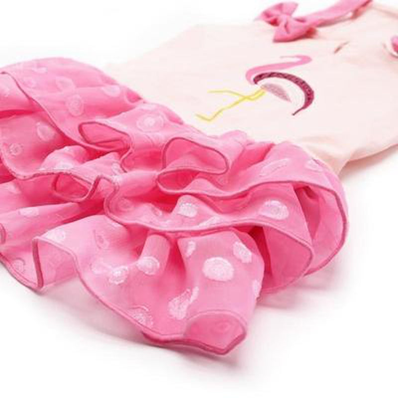 Sequin Flamingo Dog Dress, Pet Clothes, Furbabeez, [tag]