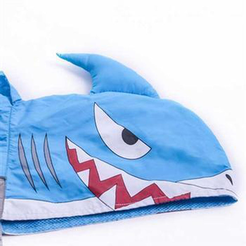 Shark Dog Raincoat - Blue, Pet Clothes, Furbabeez, [tag]