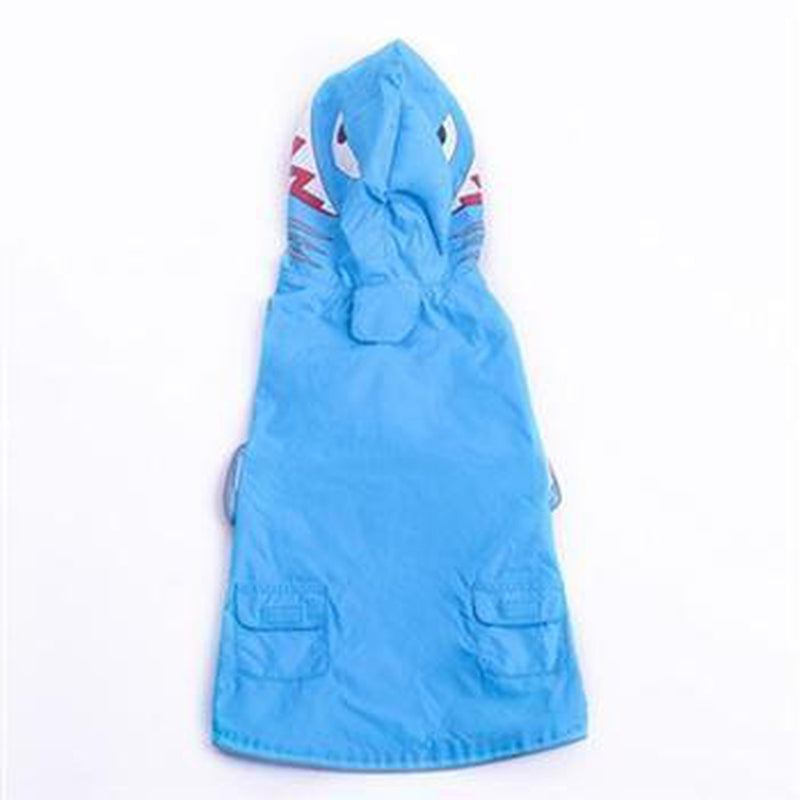 Shark Dog Raincoat - Blue, Pet Clothes, Furbabeez, [tag]