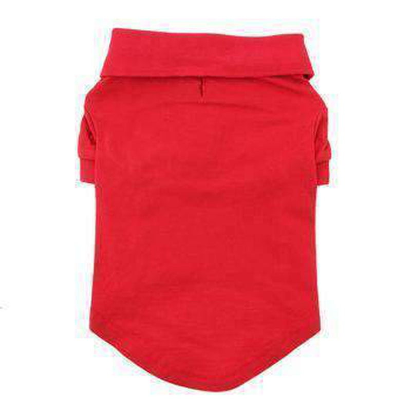 Solid Dog Polo - Flame Scarlet Red, Pet Clothes, Furbabeez, [tag]