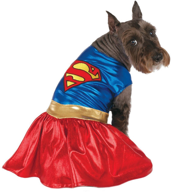 Supergirl Dog Halloween Costume, Pet Clothes, Furbabeez, [tag]