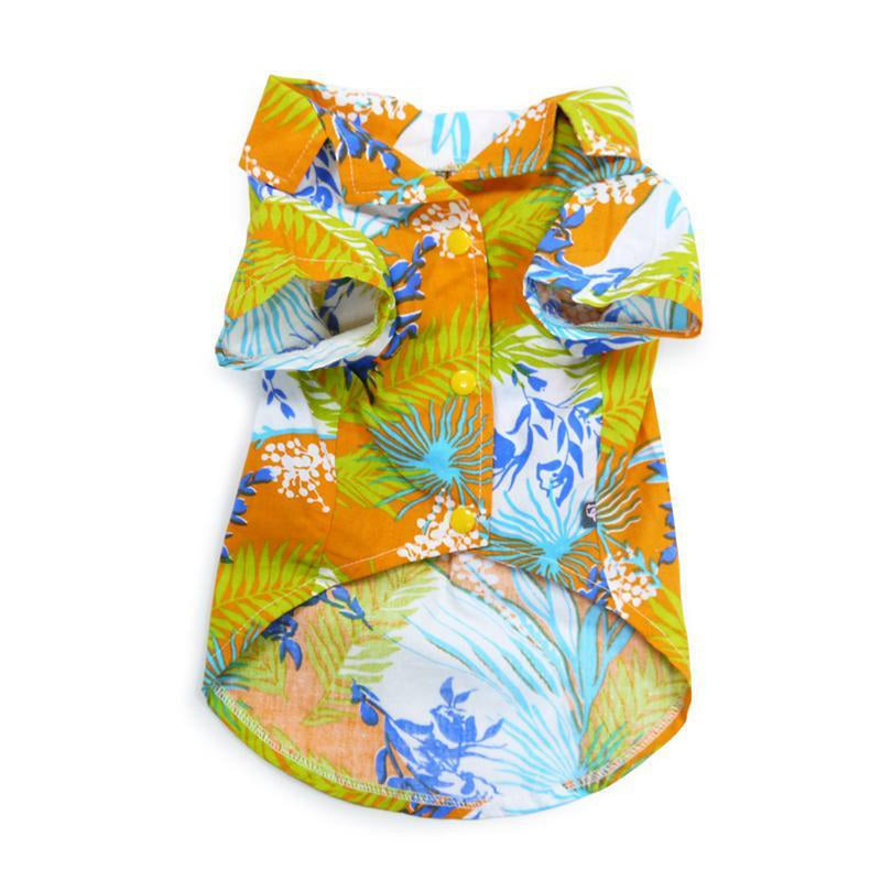 Tropical Island Dog Shirt by Dogo - Orange, Pet Clothes, Furbabeez, [tag]