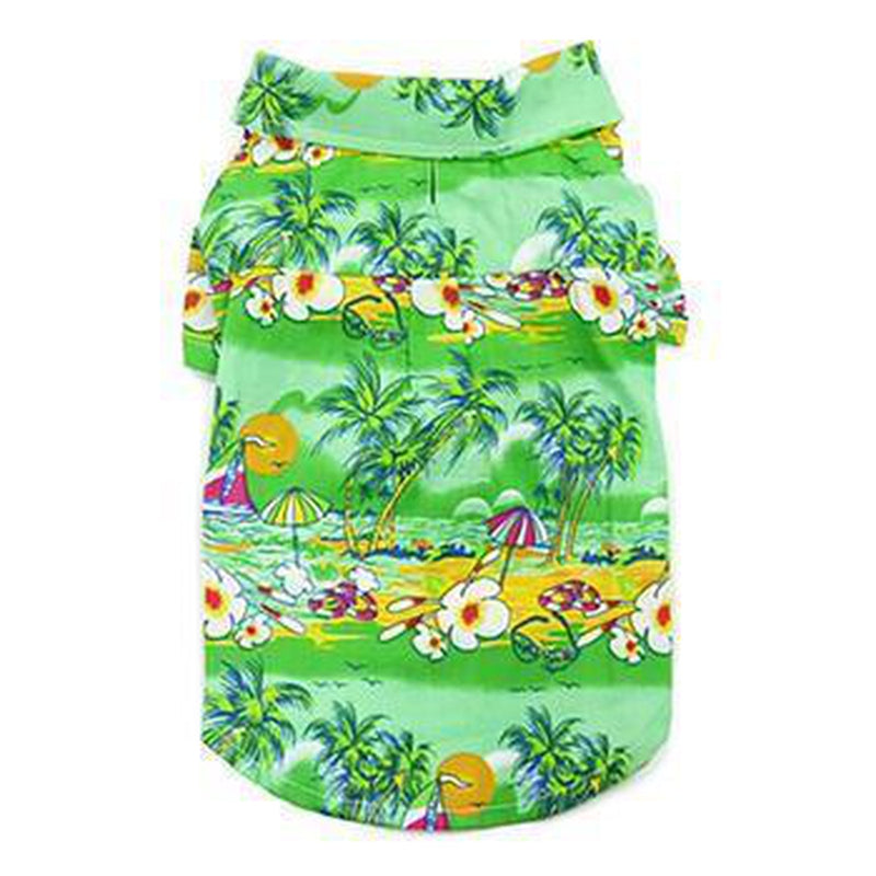Tropical Island Dog Shirt by Dogo - Green, Pet Clothes, Furbabeez, [tag]
