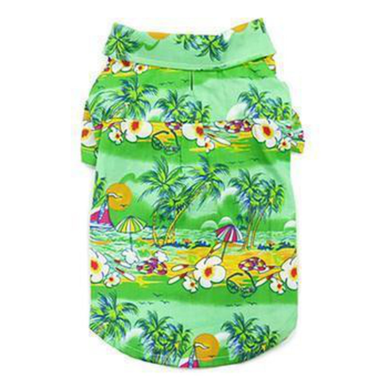 Tropical Island Dog Shirt by Dogo - Green, Pet Clothes, Furbabeez, [tag]