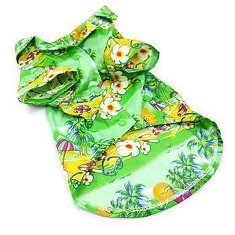 Tropical Island Dog Shirt by Dogo - Green, Pet Clothes, Furbabeez, [tag]