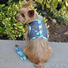 Ukulele Blue Hibiscus Cool Mesh Dog Harness with Matching Leash, Collars and Leads, Furbabeez, [tag]