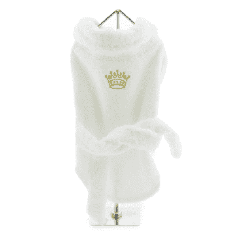 White Gold Crown Cotton Dog Bathrobe, Pet Bed, Furbabeez, [tag]