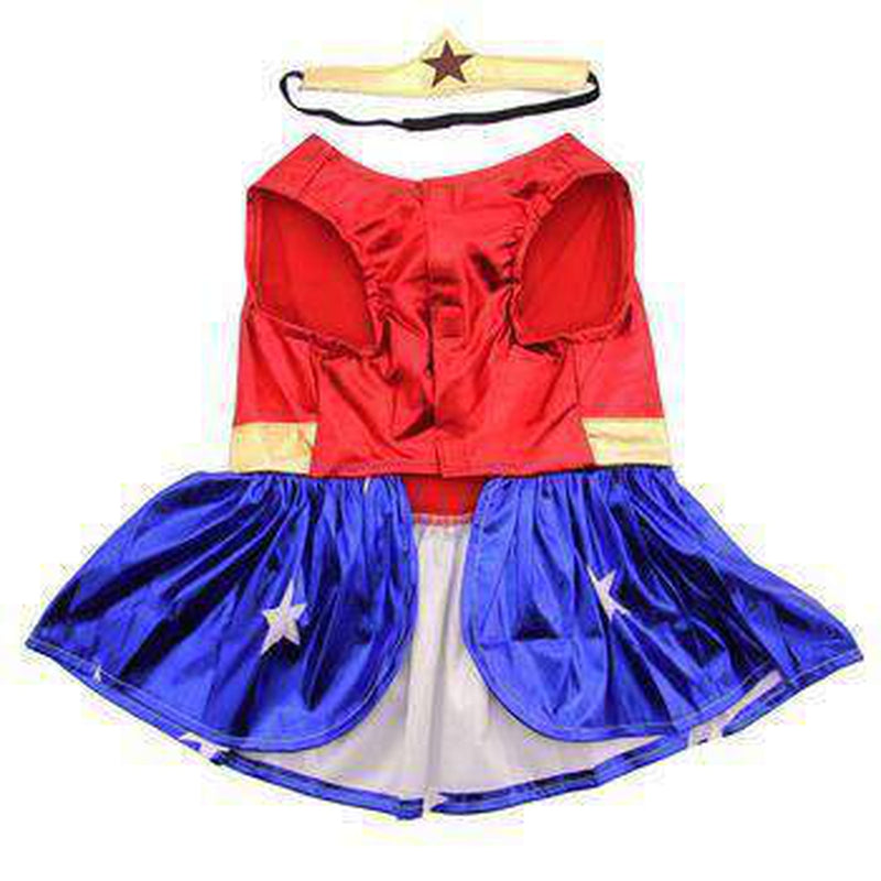 Wonder Woman Dog Halloween Costume, Pet Clothes, Furbabeez, [tag]