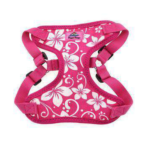 Wrap and Snap Choke Free Dog Harness - Pink Hibiscus, Collars and Leads, Furbabeez, [tag]