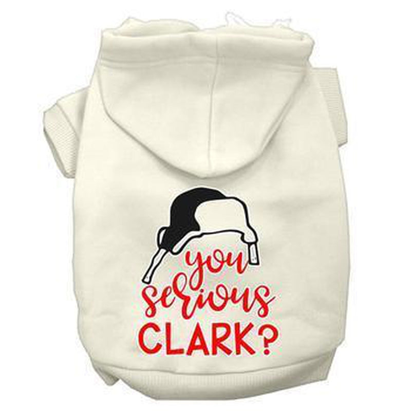 You Serious Clark? Christmas Dog Hoodie - Cream, Pet Clothes, Furbabeez, [tag]